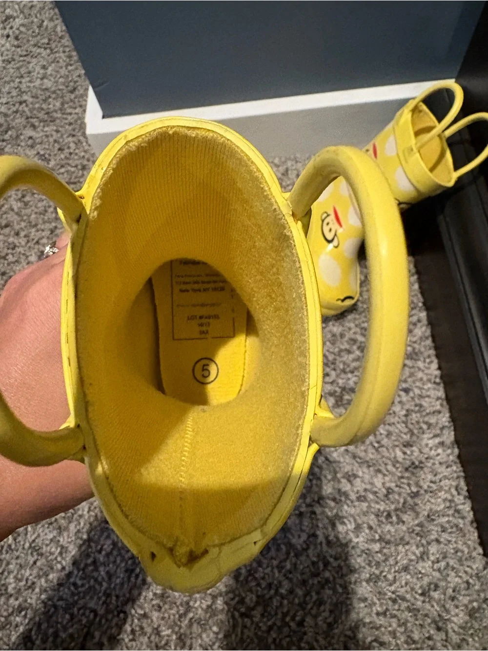 Paul Frank Yellow Rubber Rainboots Size 5 Unisex shoes